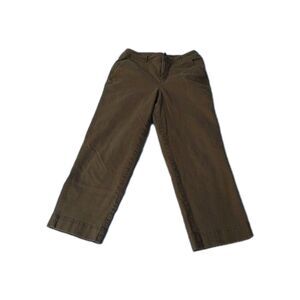 A New Day Pants Womens size 8 Greenish  Brown Straight Crop Casual